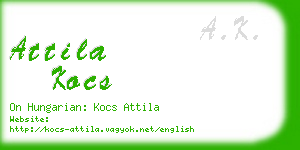 attila kocs business card